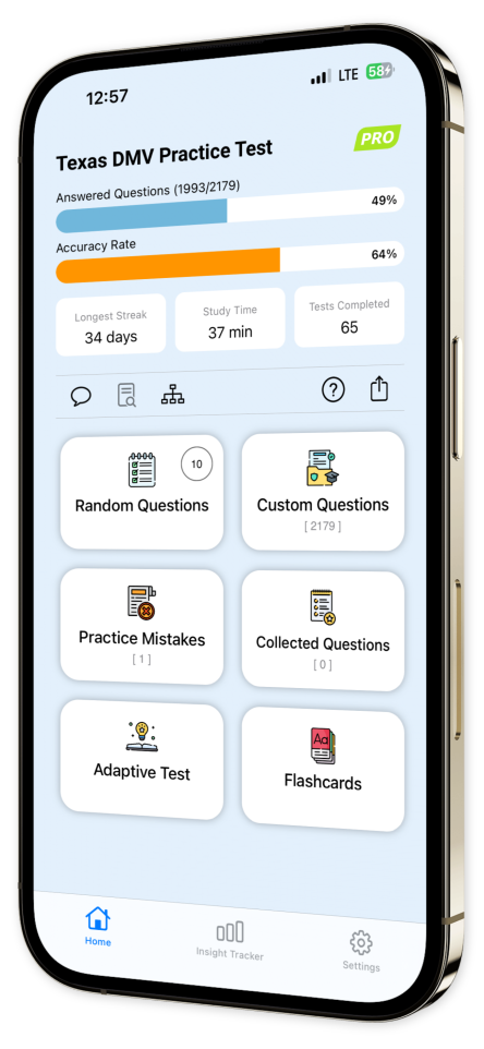 Texas DMV Practice Test app screenshot two